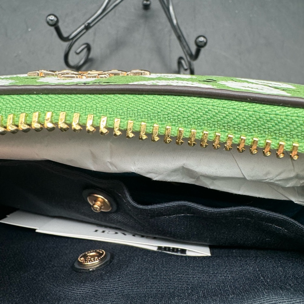 Coach Green Floral Mini Teri Bag - Picture 3 of 5